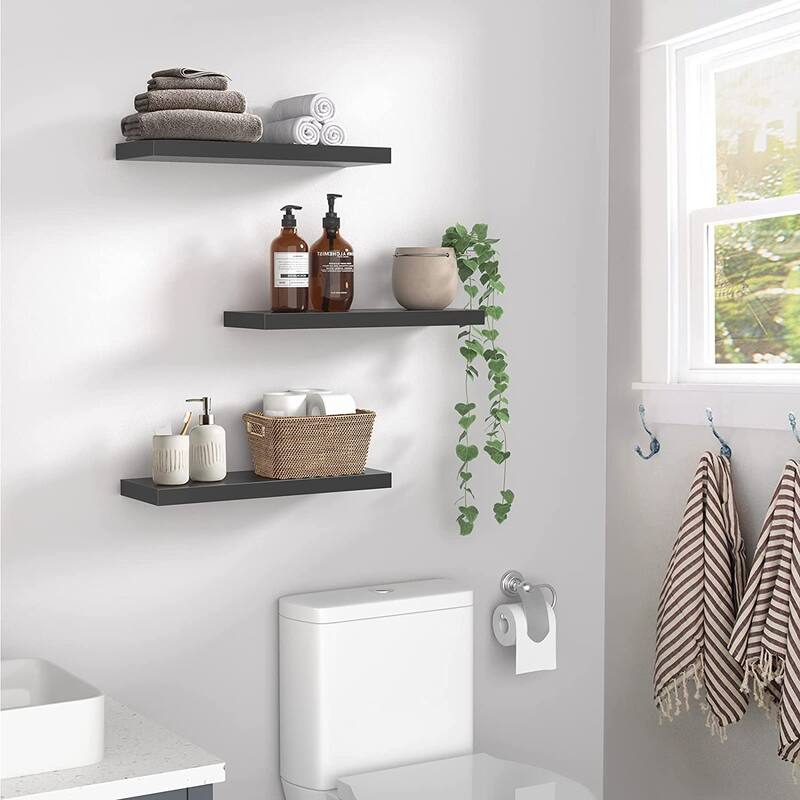 3 Sets 15 x 7" Wall Mounted Floating Shelves Bed Bath & Beyond 37506418
